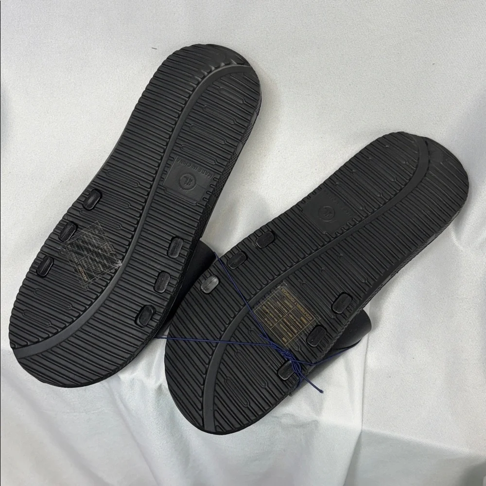 U.S. Polo Assn. Since 1890 Black Slide Sandals with white Logo XL (13-14)